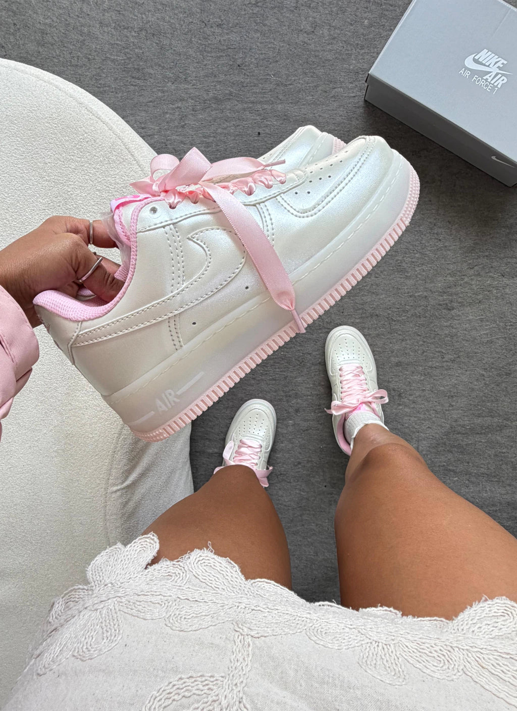 Air Force luxo pérola/rosa